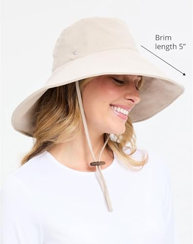 Women’s Ultra-Wide Cotton Linen Sun Hat UPF 50+ Packable Adjustable R507