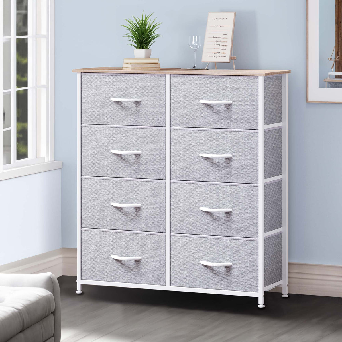 8 Drawer Fabric Dresser L84243