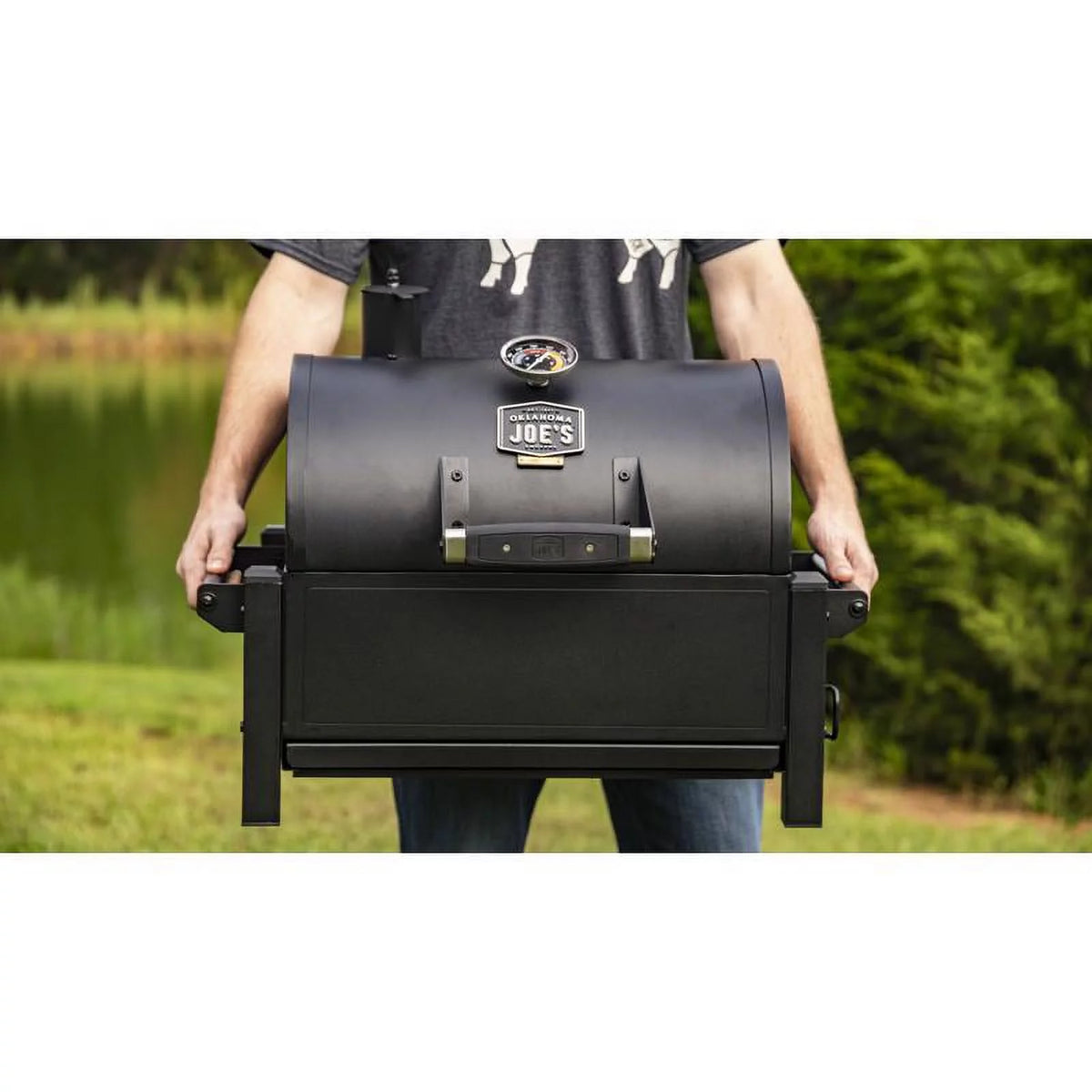 Portable Tabletop Steel Charcoal Grill L9568