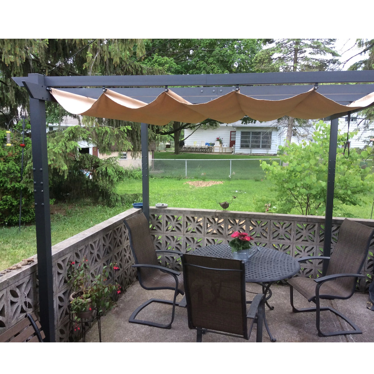 Aluminum Outdoor Canopy Pergola 9 x 9 ft White H821
