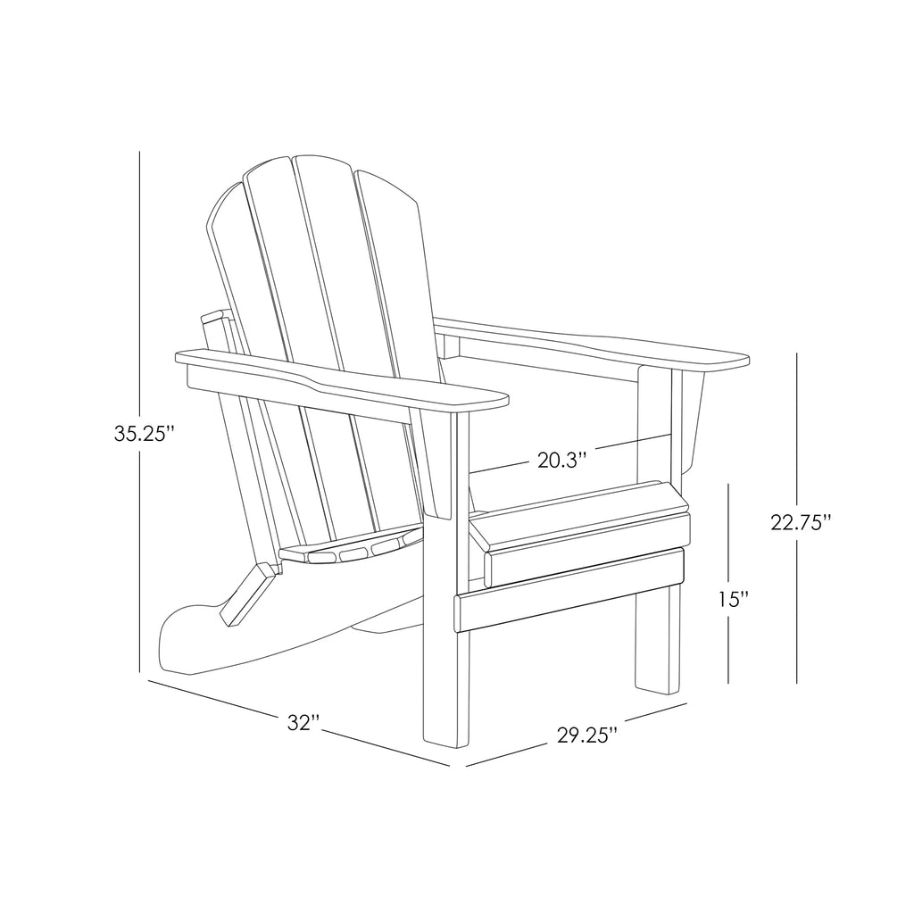 12 Piece White Adirondack Chairs Set with Ottoman and Side Table P255