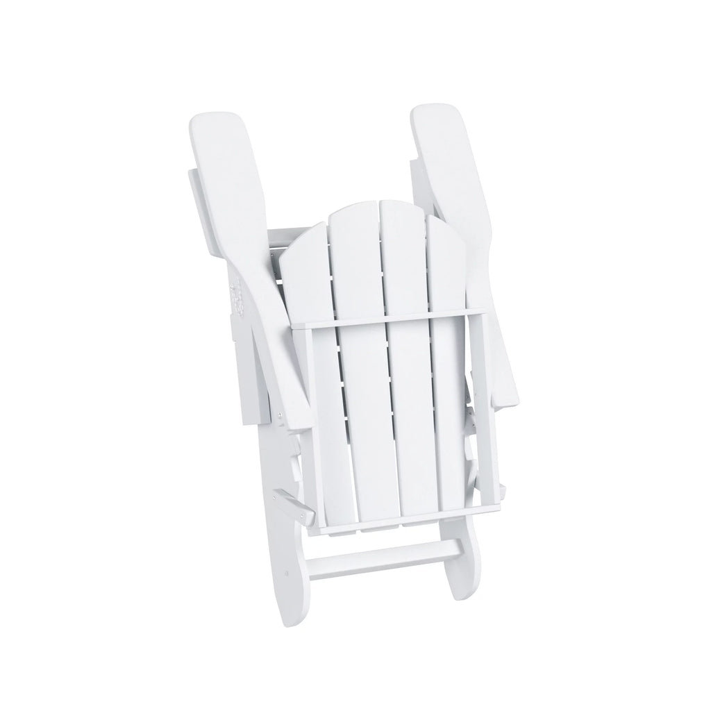12 Piece White Adirondack Chairs Set with Ottoman and Side Table P255