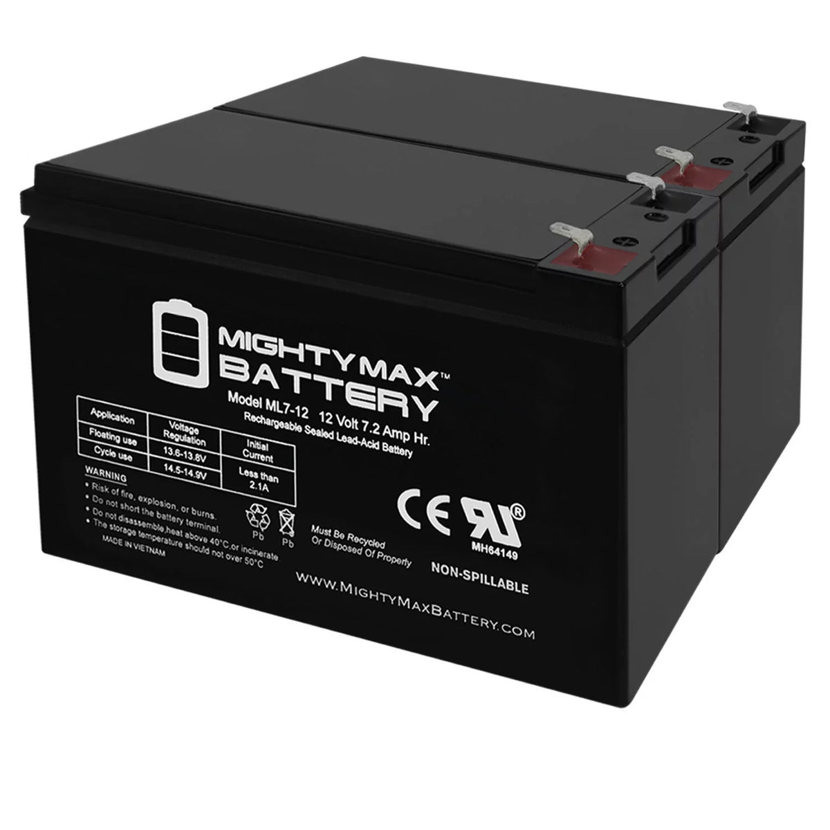 12 Volt 7 Amp Hour Alarm Battery O65837