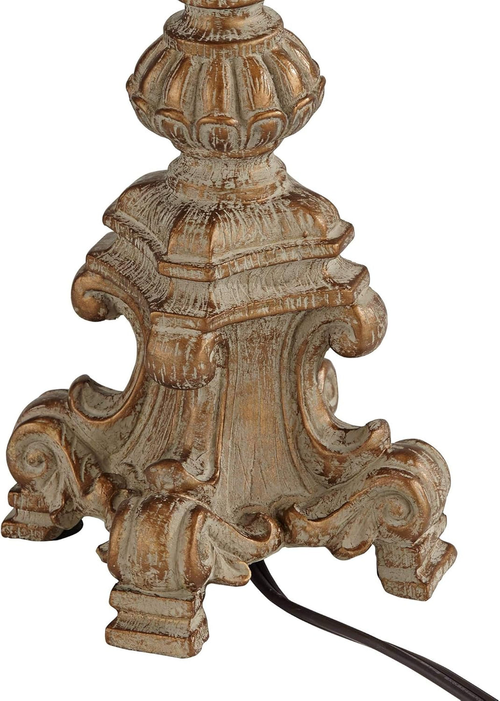 Set of 2 White Washed Table Lamps with Dimmers S11944