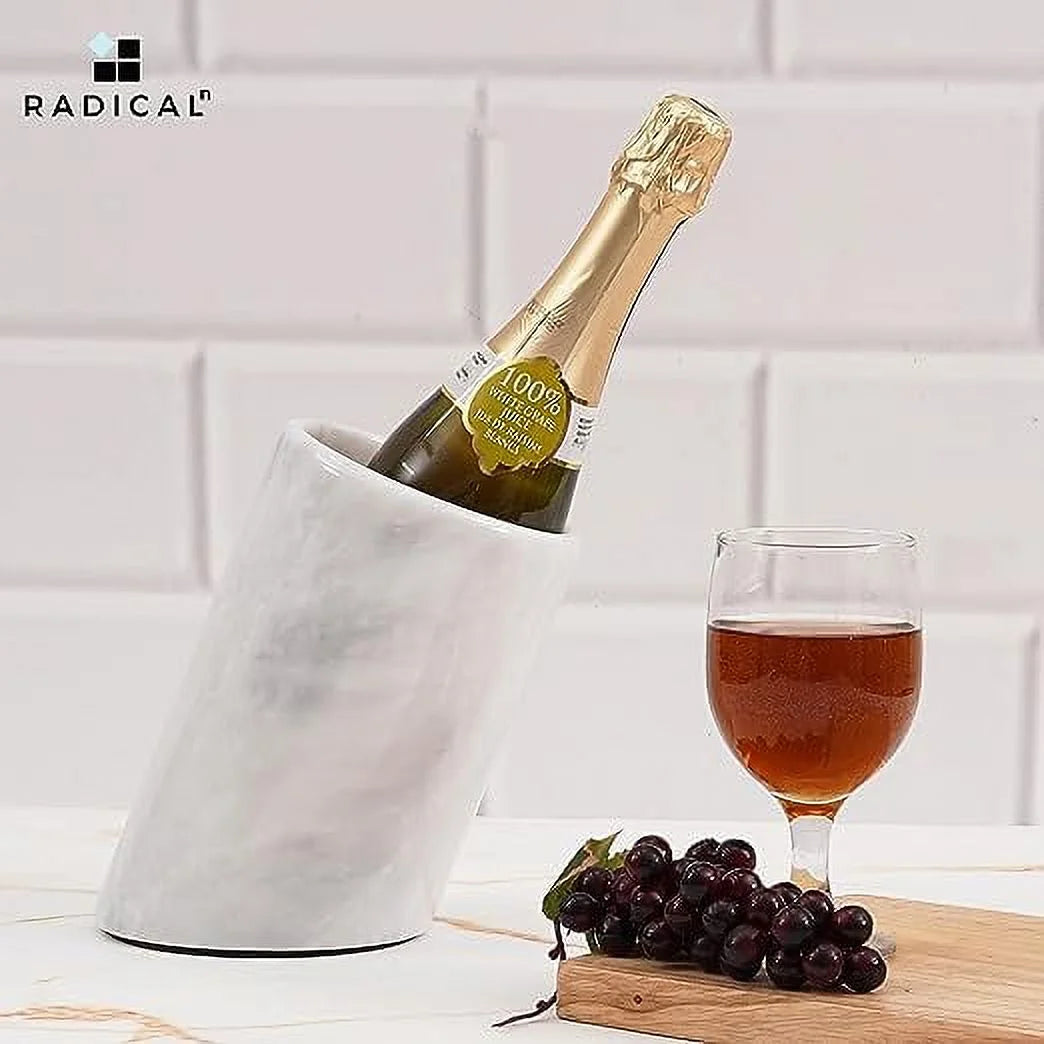 White Handmade Marble Wine Cooler Y29617