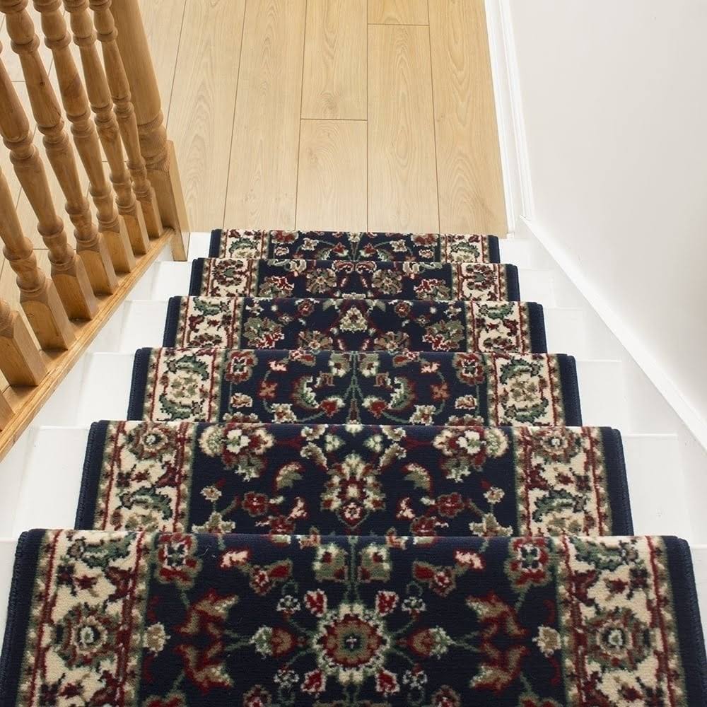 Persian Blue Stair Carpet Runner 35 foot H755