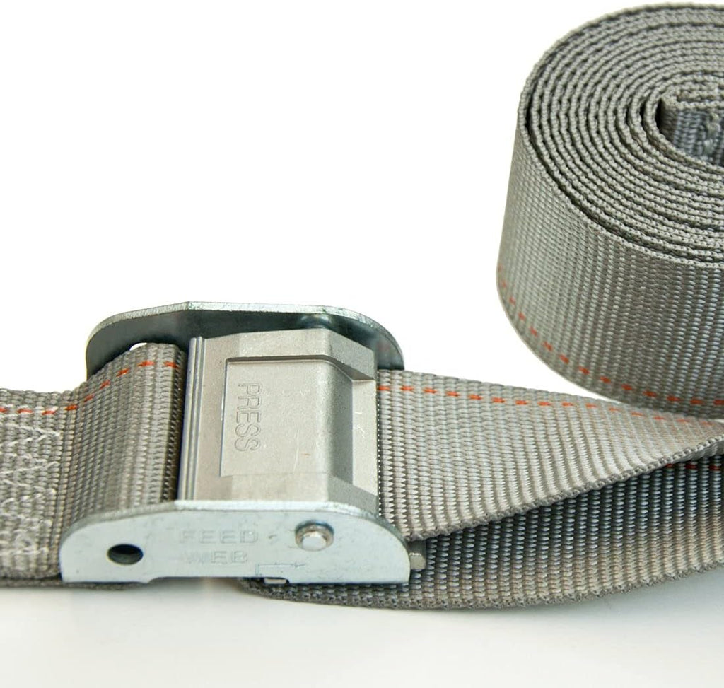 Logistic Strap for E Track, Cam Buckle - 16 Foot, 6 Pack - Gray J837