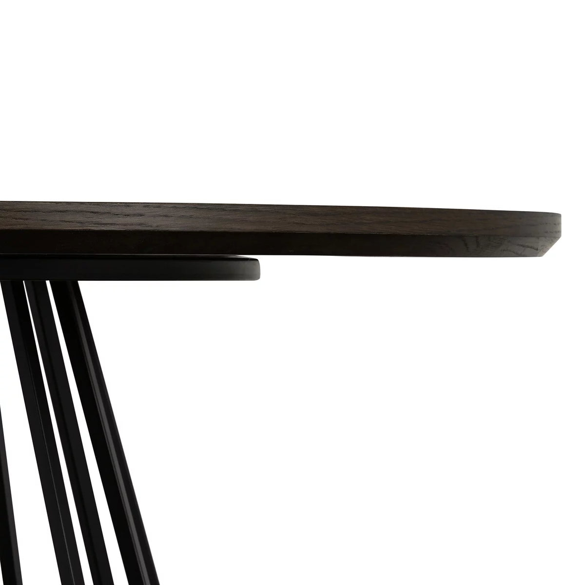 Round Wood & Metal Dining Table D6040