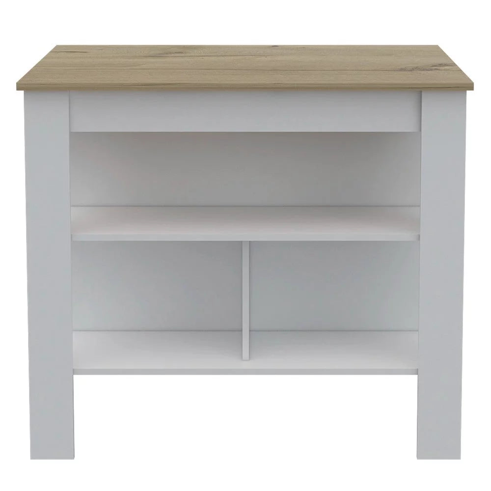 White Light Oak Manufactured Wood Kitchen Island V2226