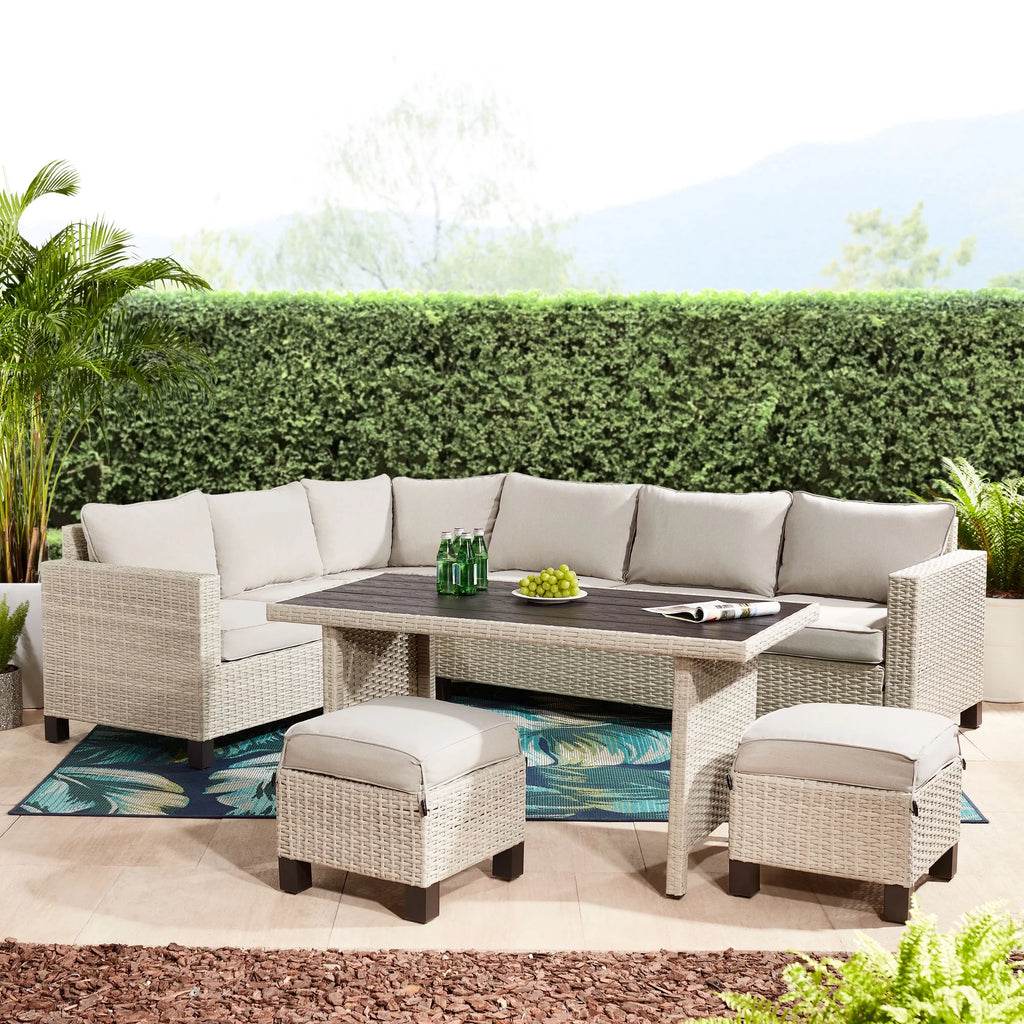 5-Piece Wicker Sectional Dining Set M512