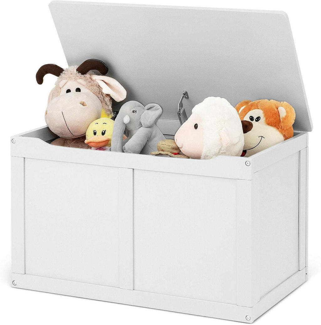 White Wooden Kids Toy Storage Chest Organizer M29700