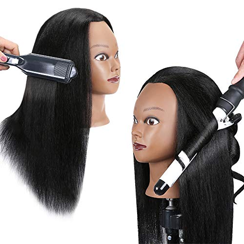 Black 16" Real Hair Mannequin Head L972871