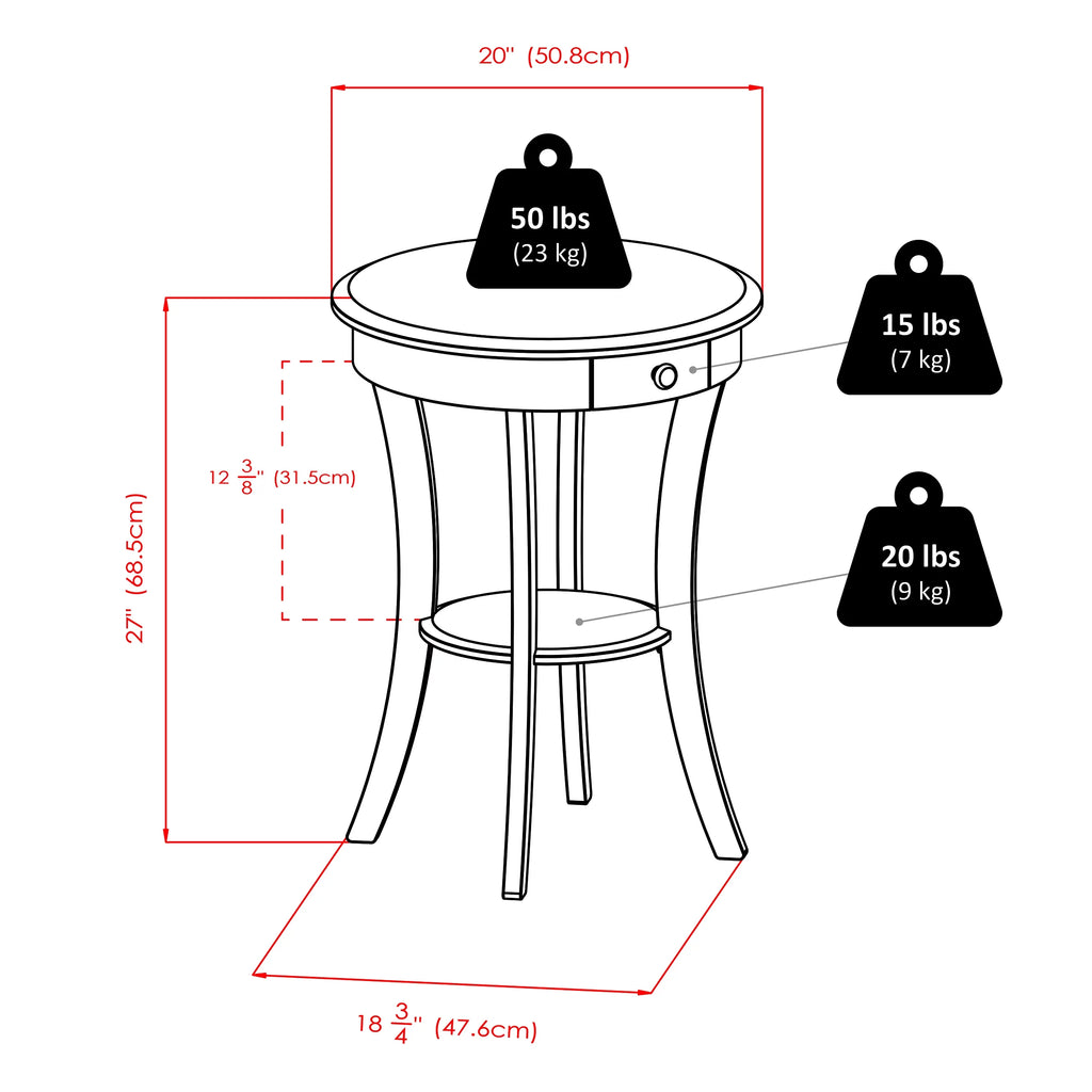 Black Accent Table Y12666