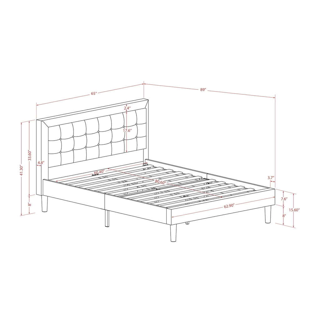 2-piece Wood Bedroom Set in Beige/Jacobean X89790