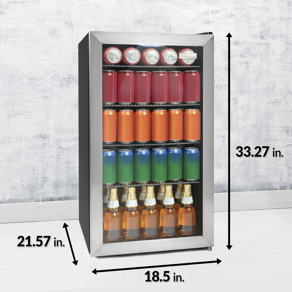 3.5 Cu. Ft. 135 Can Stainless Steel Beverage Cooler N264383