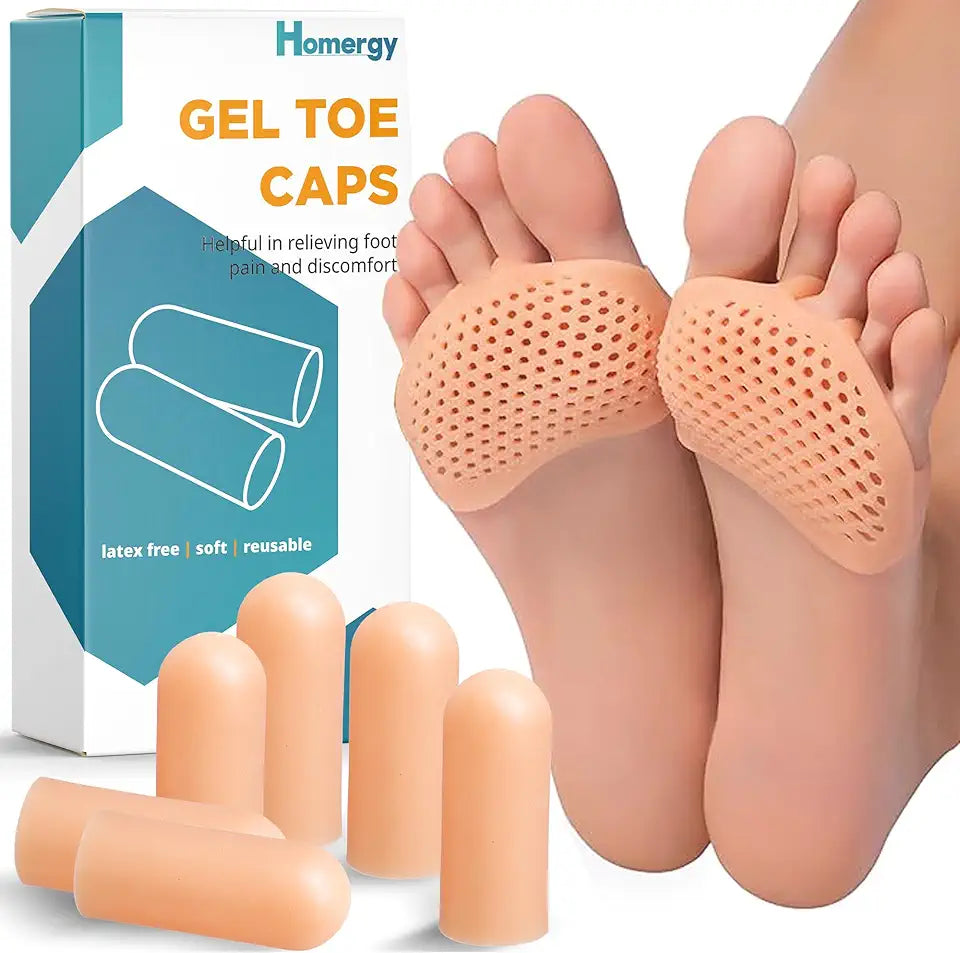 Soft Gel Toe Protectors and Metatarsal Foot Pads 4 Pack N610