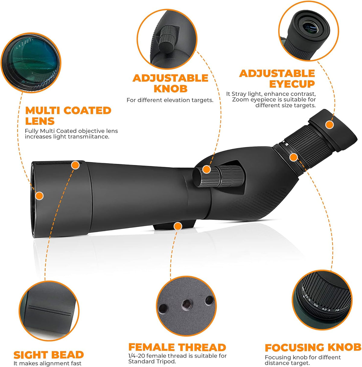 25-75x75 High Definition Spotting Scope with Tripod and Adapter I82509