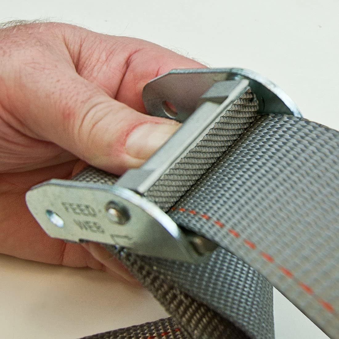 Logistic Strap for E Track, Cam Buckle - 16 Foot, 6 Pack - Gray J837