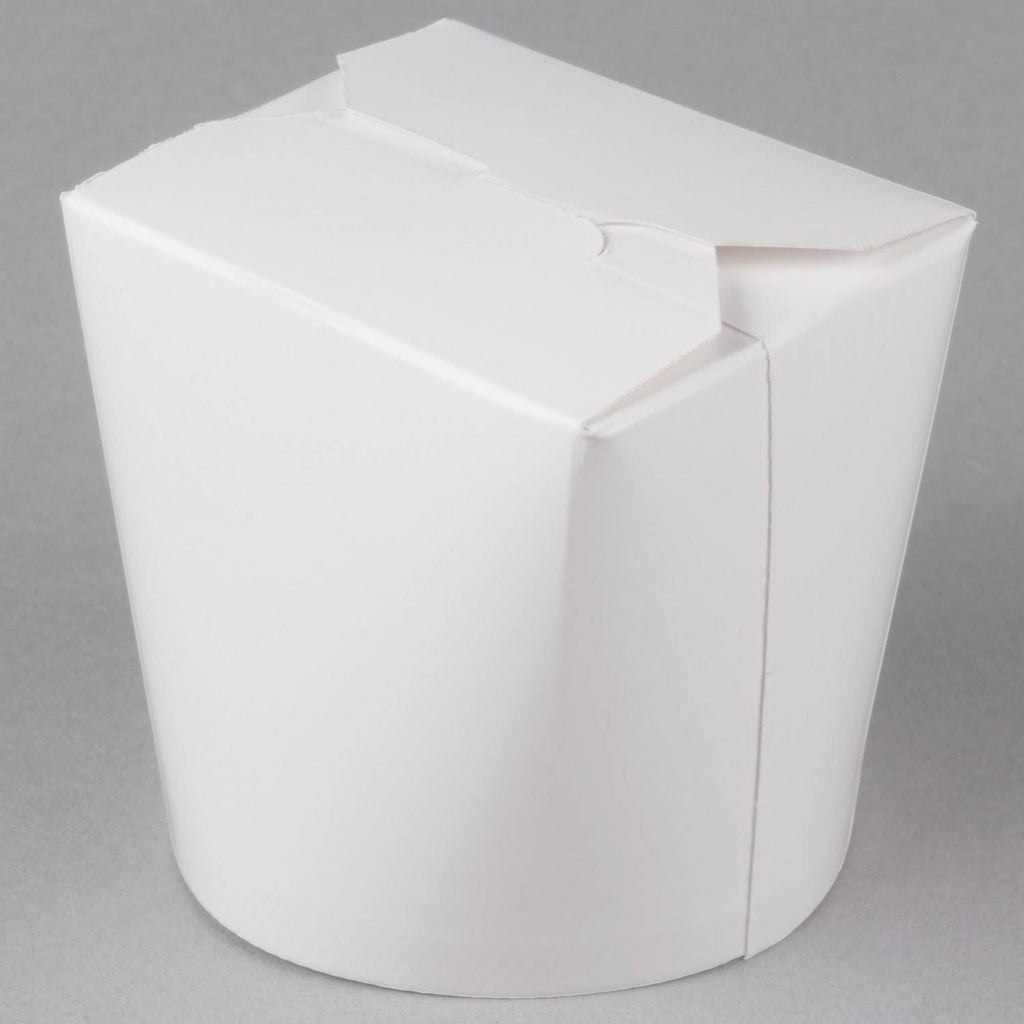 White 26 oz Microwavable Paper Take-Out Container 500/Case P498