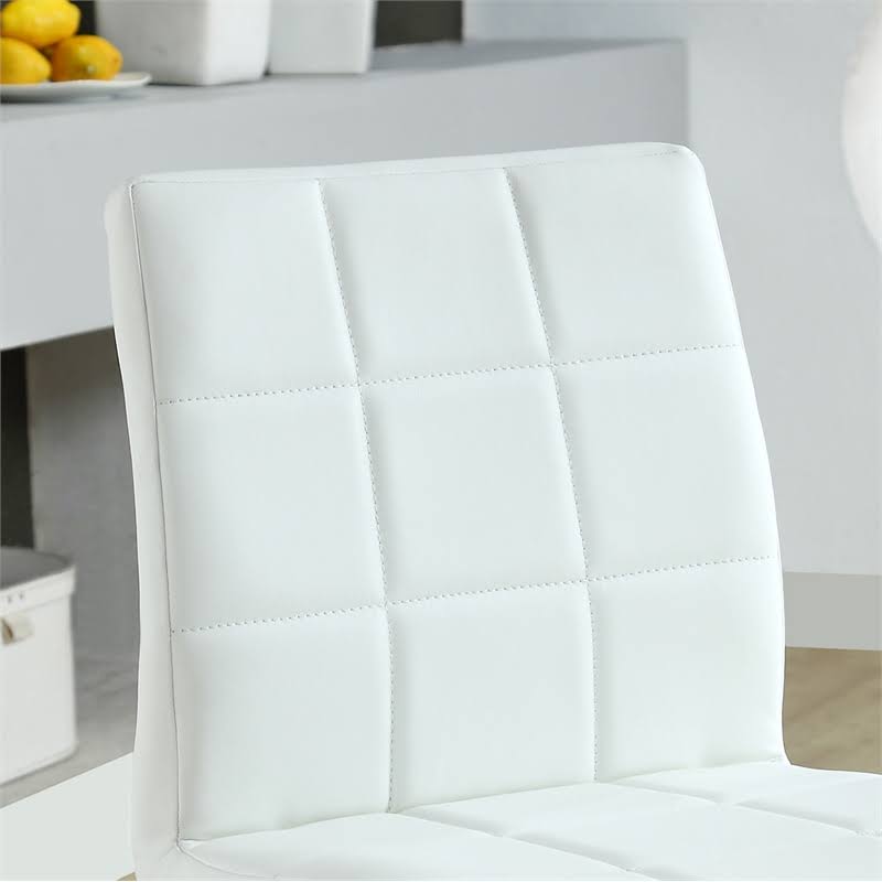 White Upholstered Dining Chair Set of 2 U367390