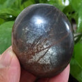Black Moonstone Crystal Palm Stone V969