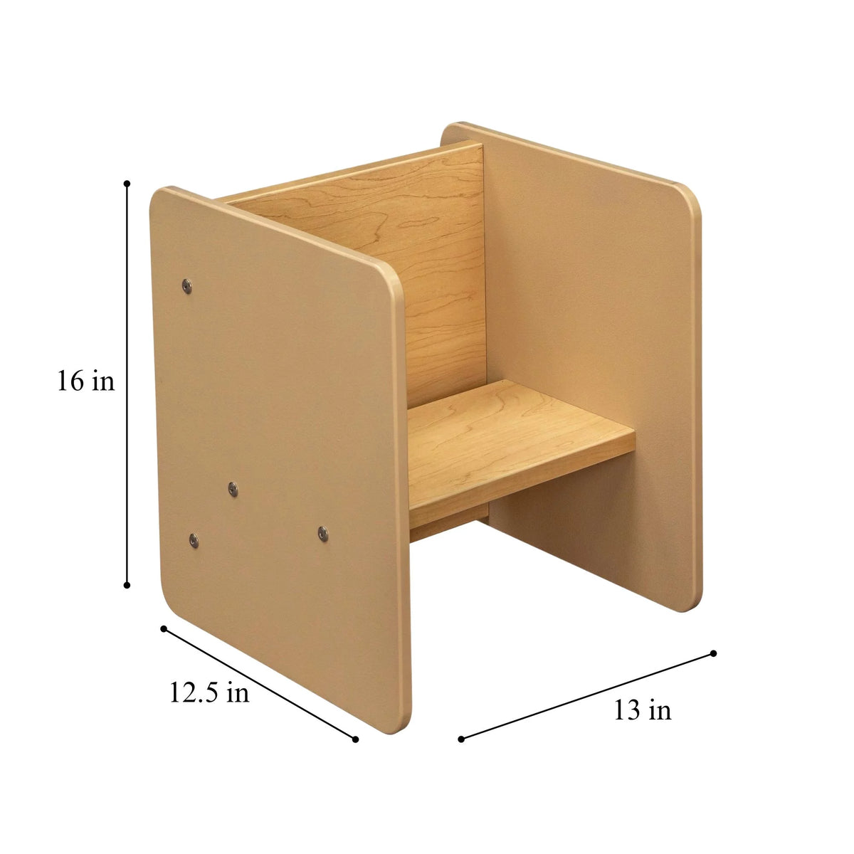 Wood 2-in-1 Activity Cube Chair Set of 2 J578308