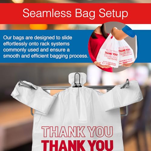 Thank You Plastic Bags 350 Count White R677149