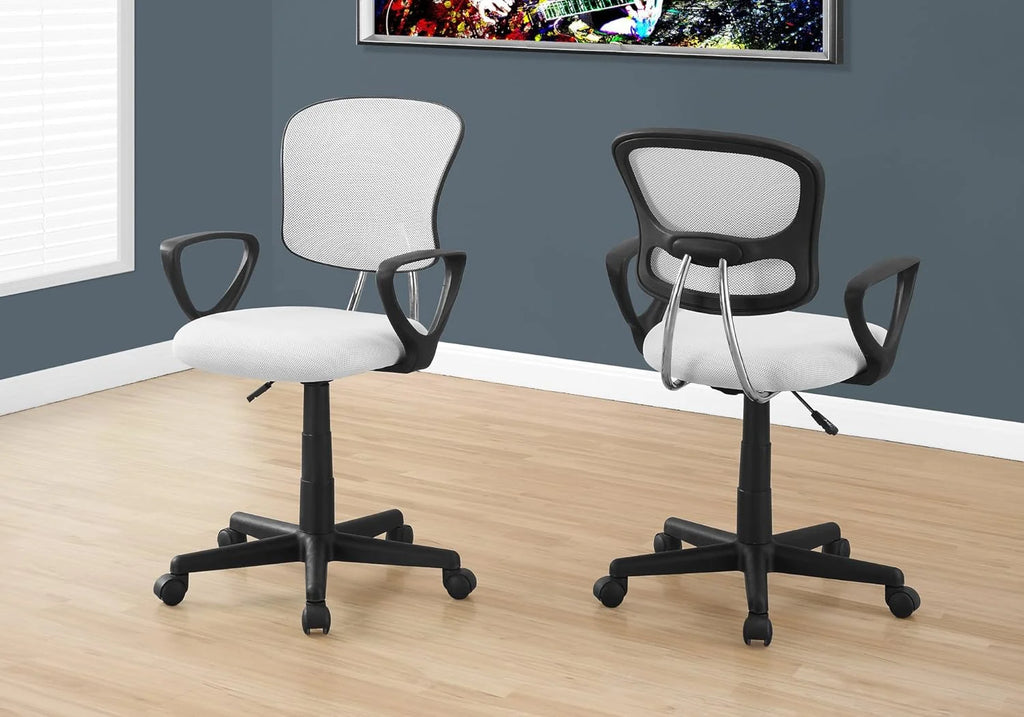 White Black Mesh Ergonomic Swivel Office Chair G5935