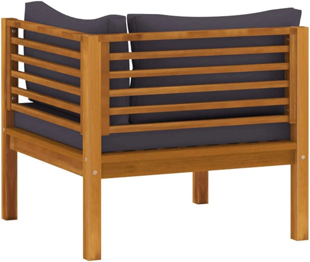 6 Piece Acacia Wood Patio Lounge Set with Cushion L324