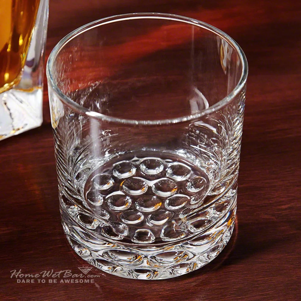 Etched Decanter Whiskey Set with Glasses L780