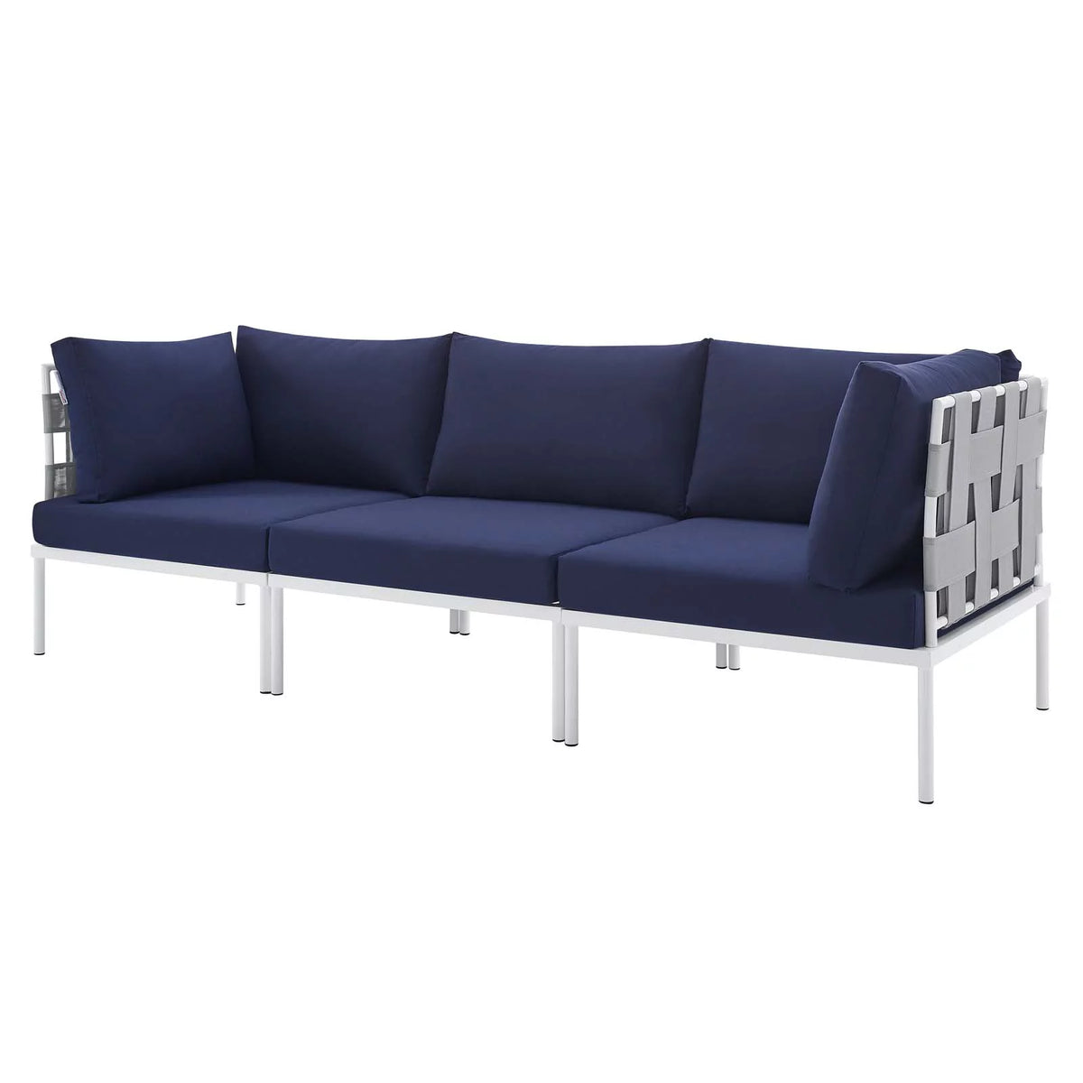 Grey Blue Navy Modern Outdoor Lounge Sofa B502