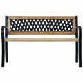 Wood and Plastic Garden Bench with Steel Frame B834