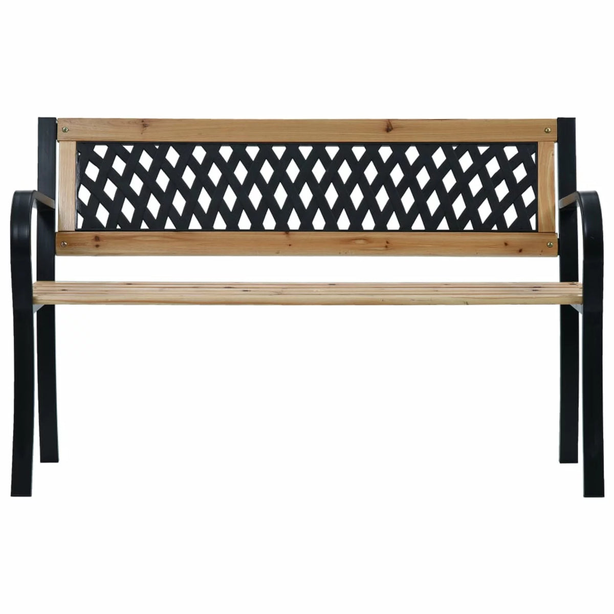 Wood and Plastic Garden Bench with Steel Frame B834