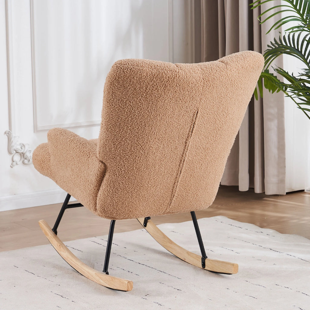 Teddy Velvet Rocking Accent Chair C9001
