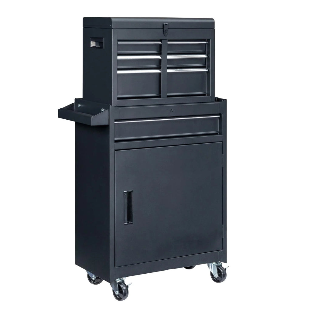 Black 4 Drawer Stainless Steel Rolling Tool Chest and Cabinet G905270