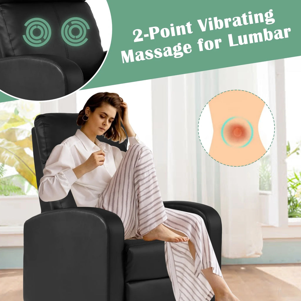 Adjustable PU Leather Recliner Chair with Massage N6973