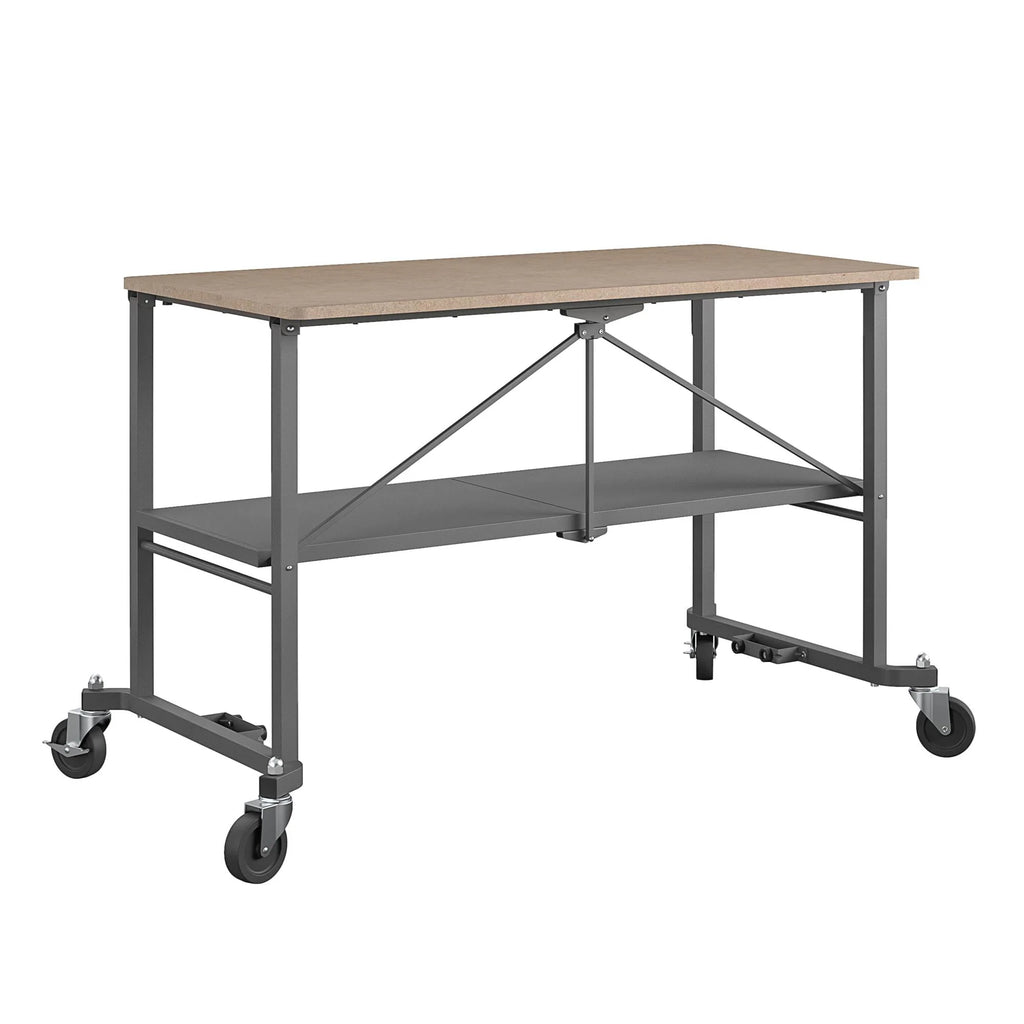 Portable Folding Workbench with Locking Casters, 600 lb. Capacity S906174