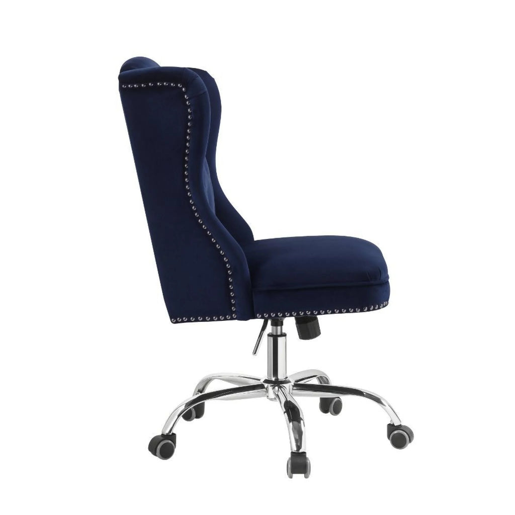 Midnight Blue Velvet Office Chair Z29218