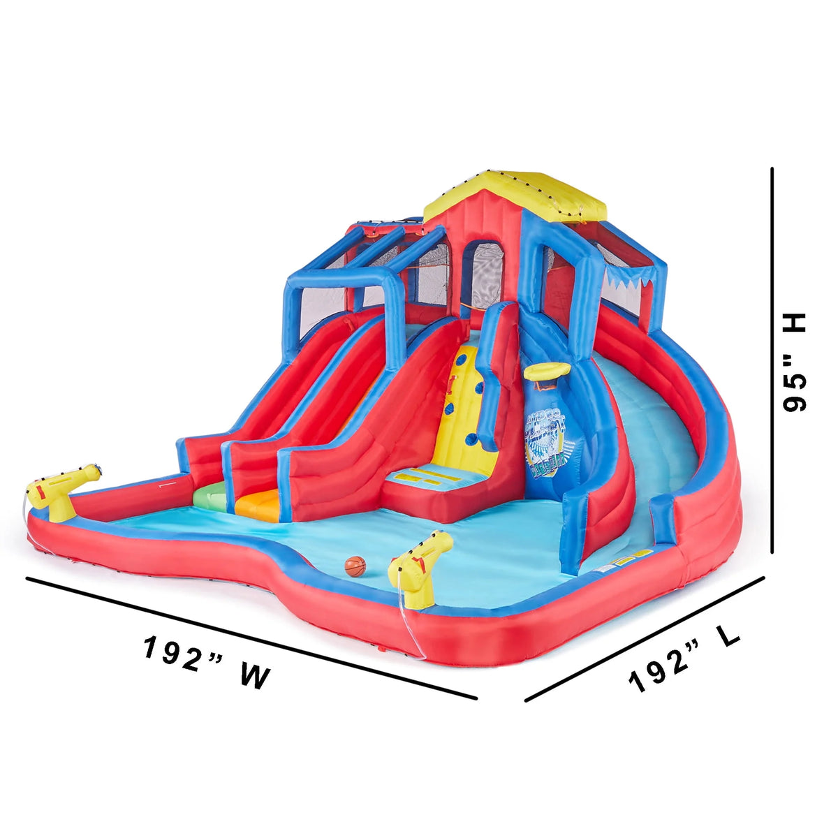 Inflatable Play Water Park with Slides and Water Cannons Q59926
