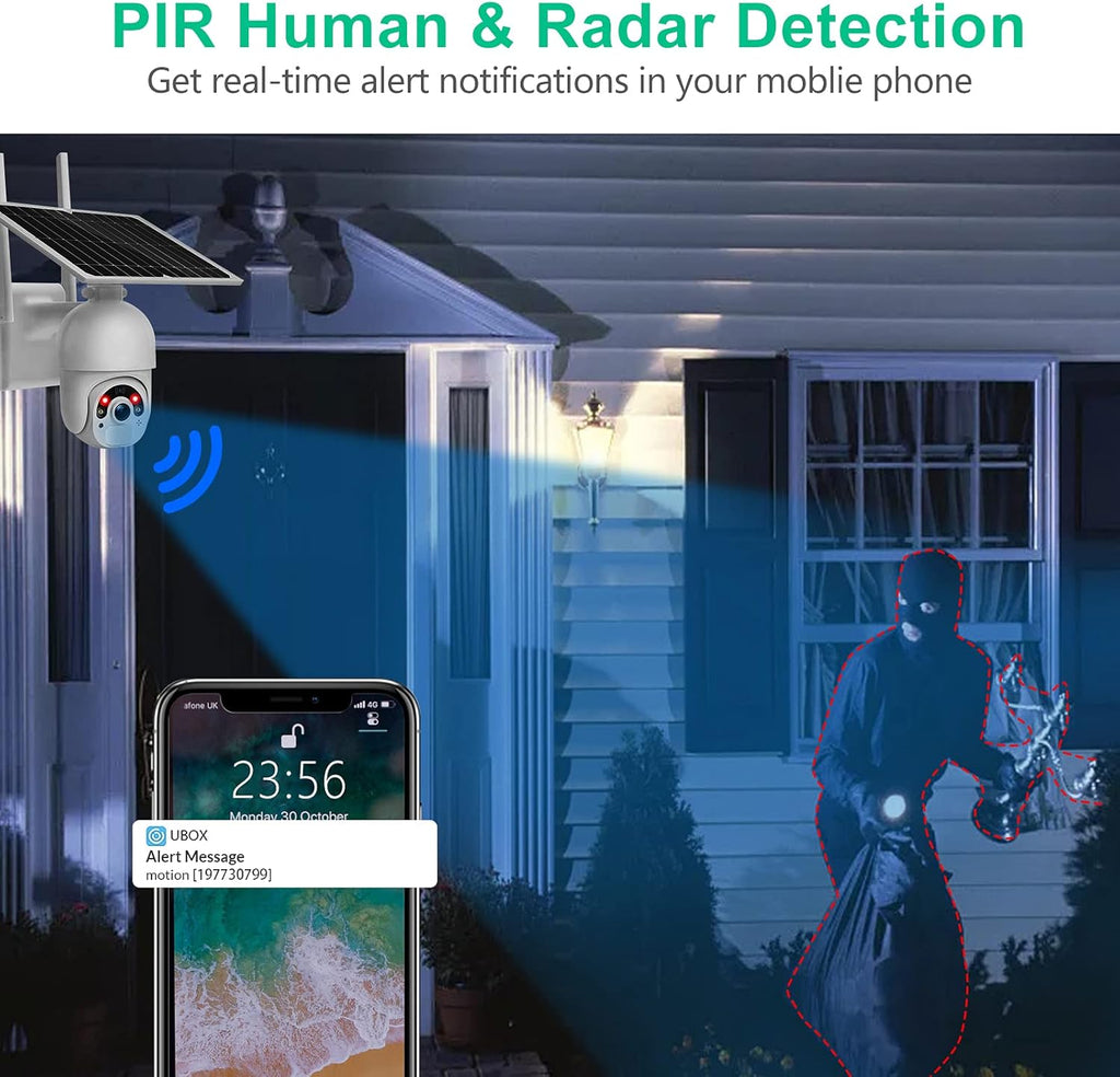 Wireless Solar Security Camera with 1080P Night Vision K4918