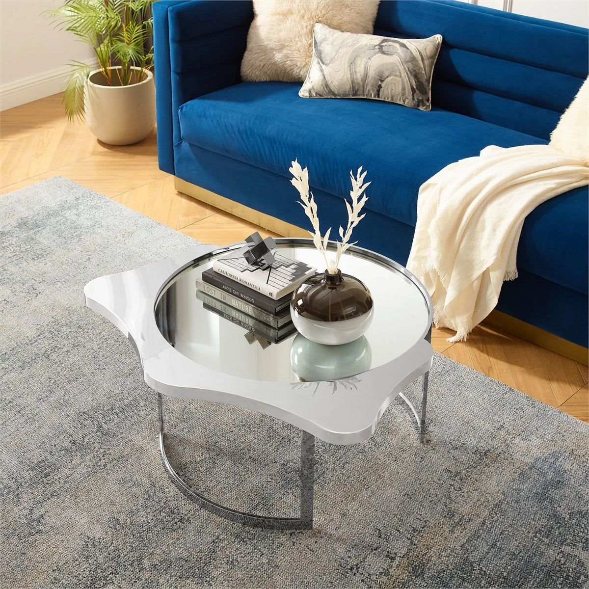 Coffee Table with Mirrored Top F631