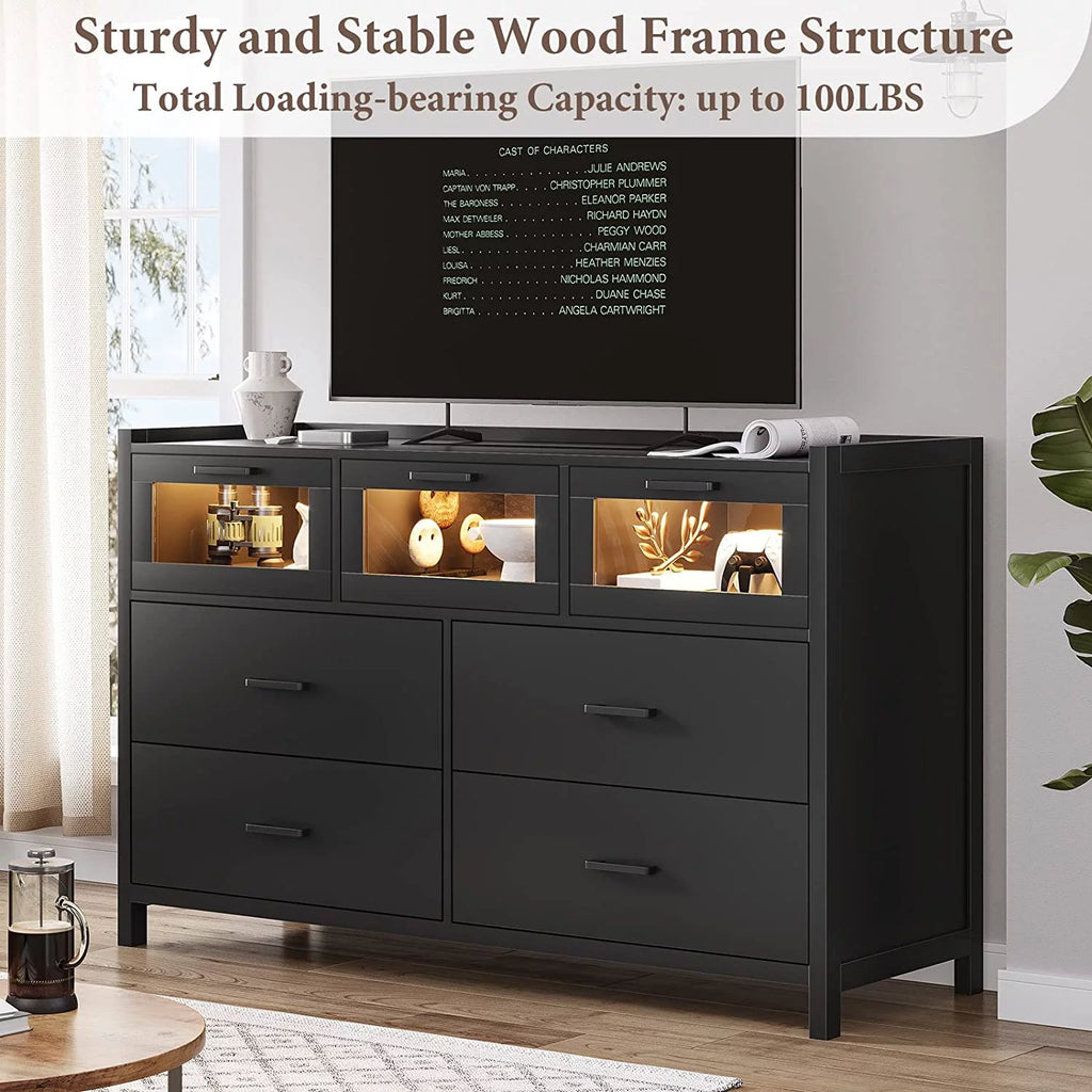 White 7 Drawer Wooden Dresser A79646
