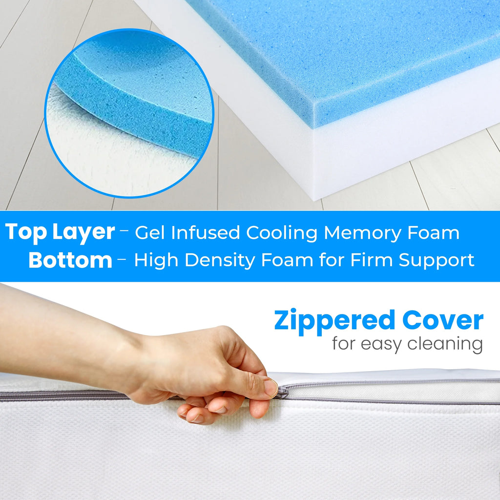 4" Gel Infused Memory Foam Folding Sofa Bed Queen K352