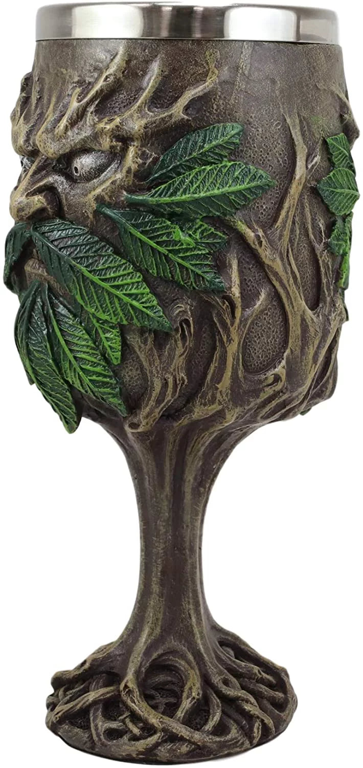Greenman Wine Goblet Chalice Cup Figurine 7oz G920