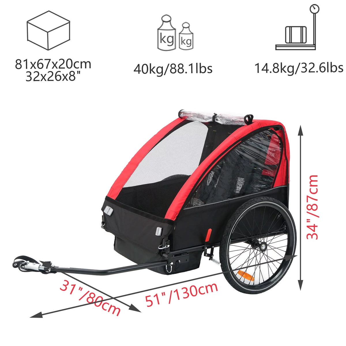 Foldable Kids Bike Trailer Z932469