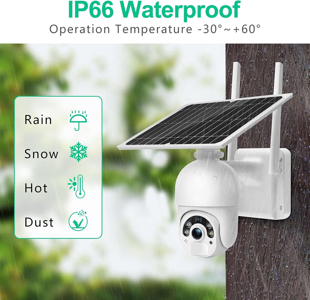 Wireless Solar Security Camera with 1080P Night Vision K4918