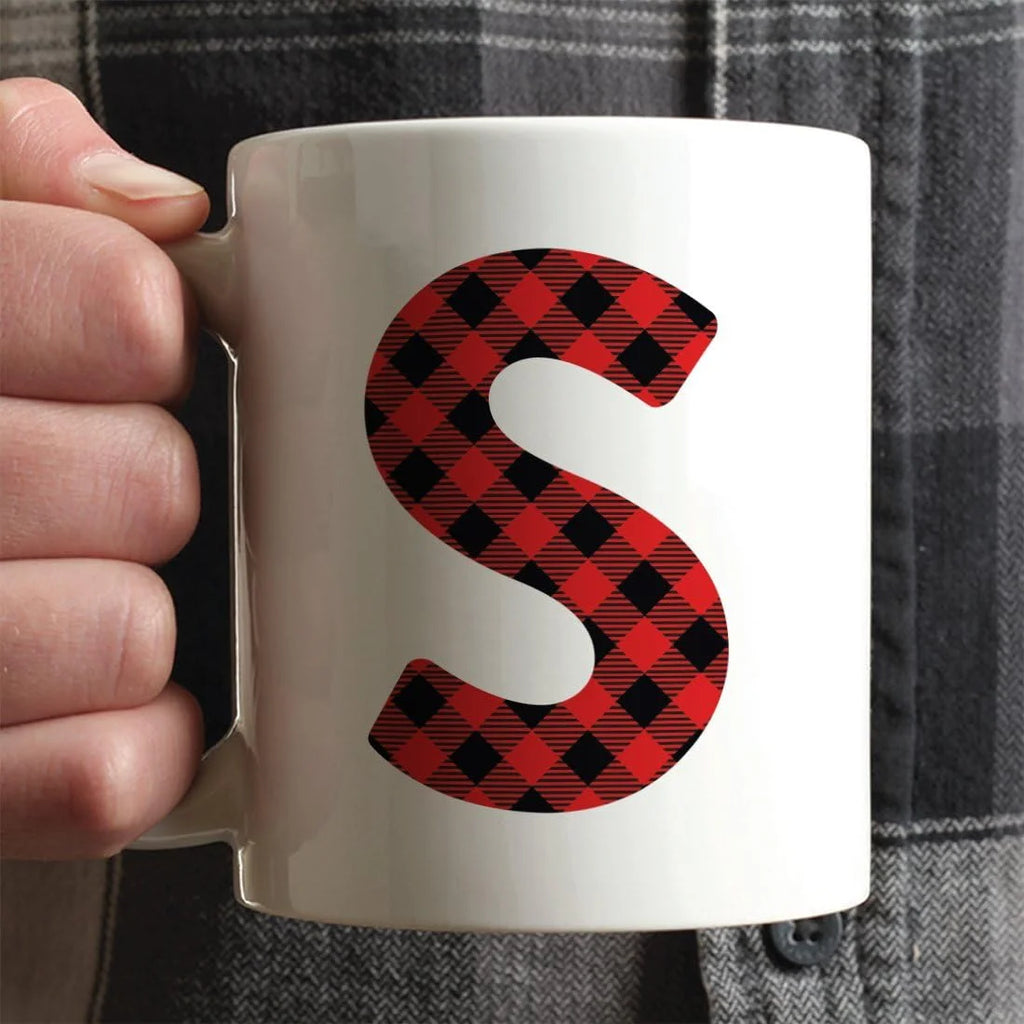 Hot Chocolate Coffee Mug Gift, Red Plaid, 1-Pack, Includes Gift Box V368