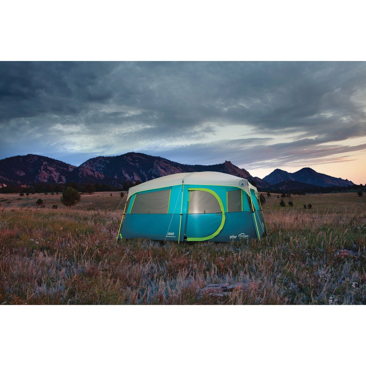 8-Person Light Blue Cabin Camping Tent Y23096