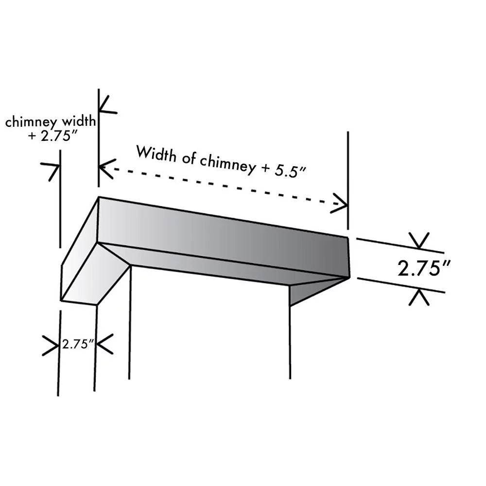 Crown Molding Profile for Wall Mount Range Hood V276