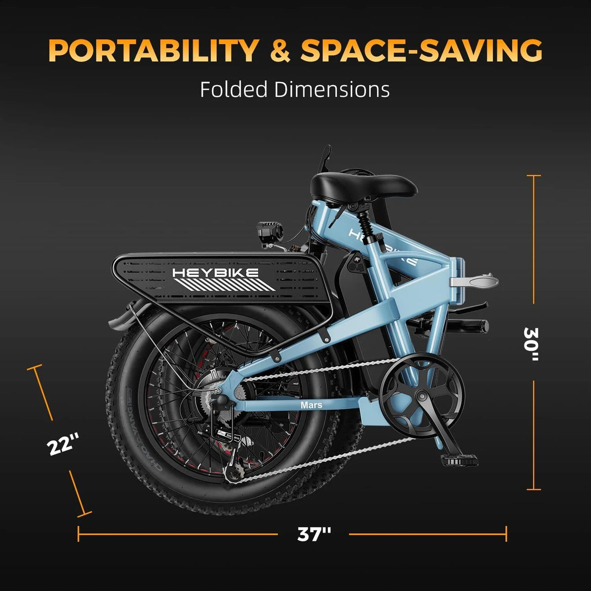 20×4 Fat Tire Folding Electric Bike with 48V 12.5AH Removable Battery D298